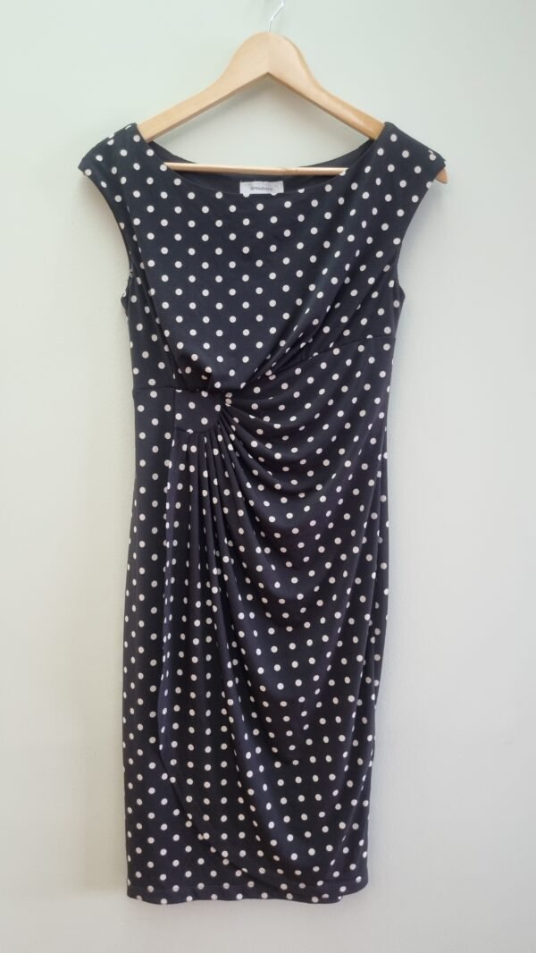 VESTIDO DRESSBARN LUNARES NEGRO BLANCO - Imagen 3