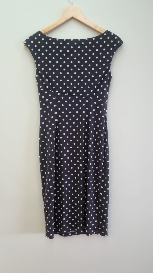 VESTIDO DRESSBARN LUNARES NEGRO BLANCO - Imagen 2